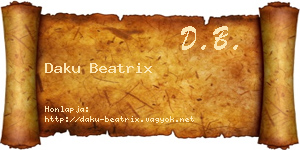 Daku Beatrix névjegykártya